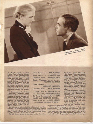 LAMINA 32298: Ann Harding y Walter Abel en The Witness Chair