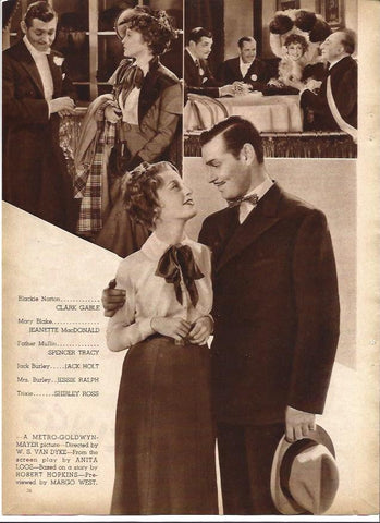 LAMINA 32302: Clark Gable y Jeannette MacDonald
