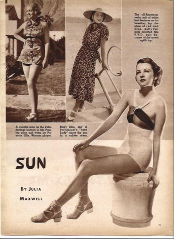 LAMINA 32304: Mary Ellis posando en bañador