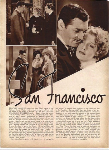 LAMINA 32303: Escenas de San Francisco con Clark Gable