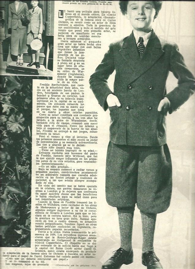LAMINA 32362: Freddie Bartholomew en Hollywood