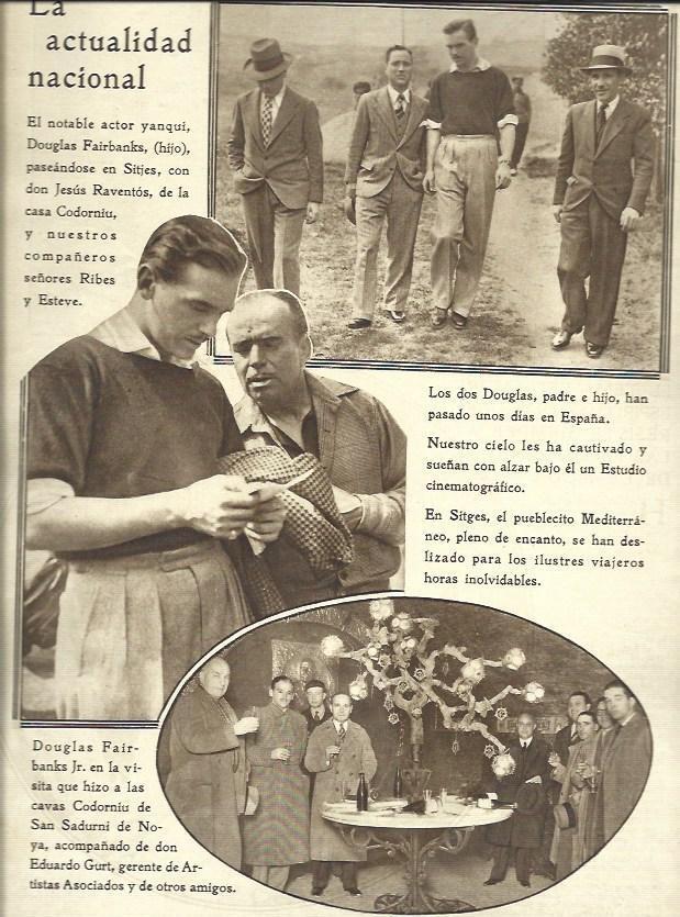 LAMINA 32341: Jesus Raventos con Douglas Fairbanks
