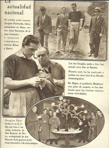 LAMINA 32341: Jesus Raventos con Douglas Fairbanks