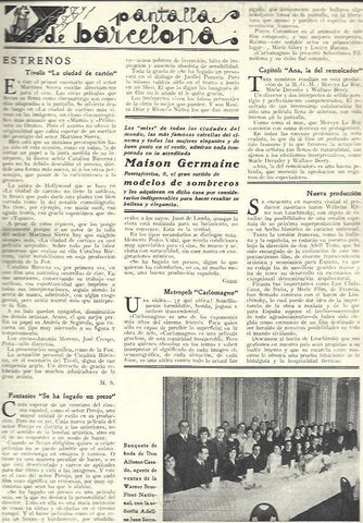 LAMINA 32343: Pantalla de Barcelona, estrenos