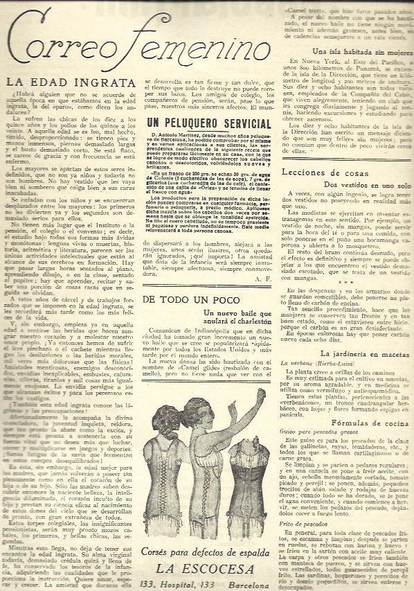 LAMINA 32548: Correo femenino y publicidad de La Escocesa en Barcelona