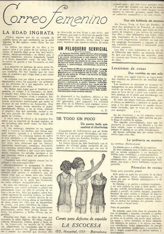 LAMINA 32548: Correo femenino y publicidad de La Escocesa en Barcelona