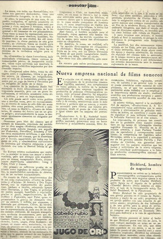 LAMINA 32549: Noticias y publicidad de Jugo de Oro