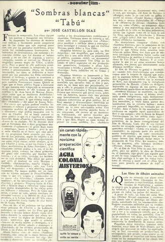 LAMINA 32559: Publicidad de colonia Misteriosa