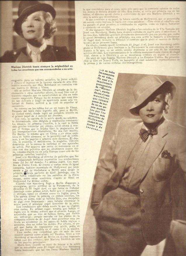 LAMINA 32530: Marlen Dietrich, la historia