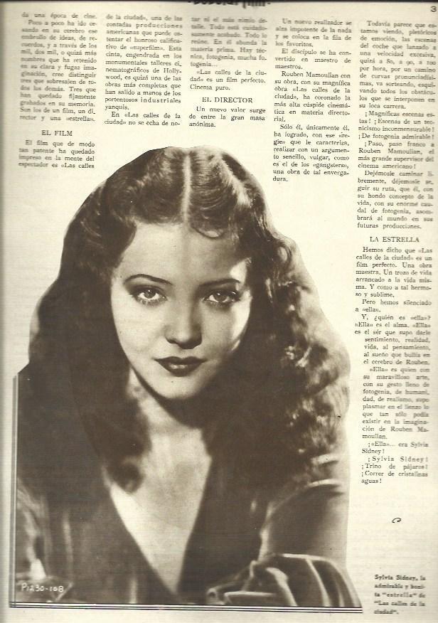 LAMINA 32538: Sylvia Sidney
