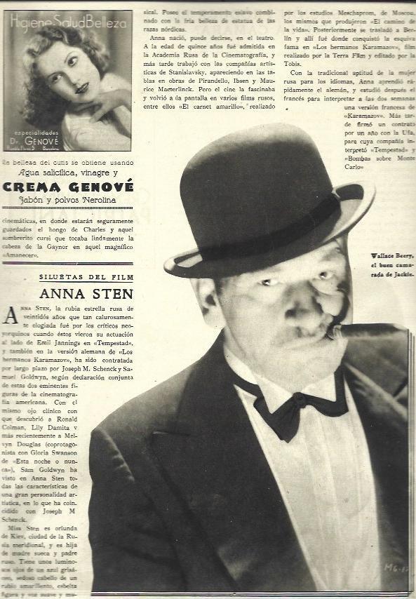 LAMINA 32563: Wallace Beery