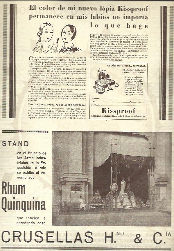 LAMINA 32584: Publicidad de Crusellas y Kissproof