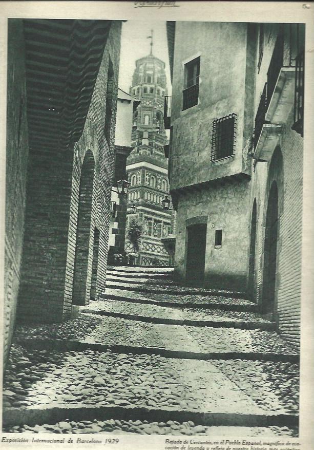 LAMINA 32582: Bajada de Cervantes en el Pueblo Español de Barcelona