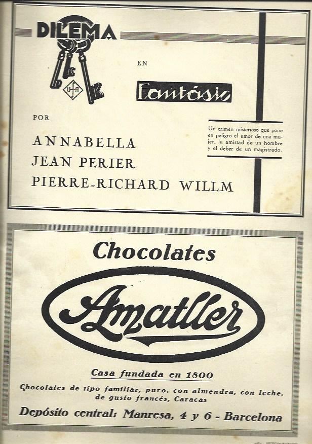 LAMINA 32571: Publicidad de Chocolates Amatller y Dilema en Fantasia