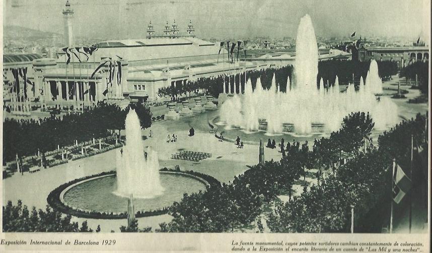 LAMINA 32581: Fuentes de la Exposicion Universal de Barcelona