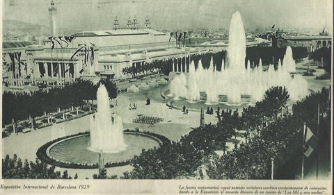 LAMINA 32581: Fuentes de la Exposicion Universal de Barcelona
