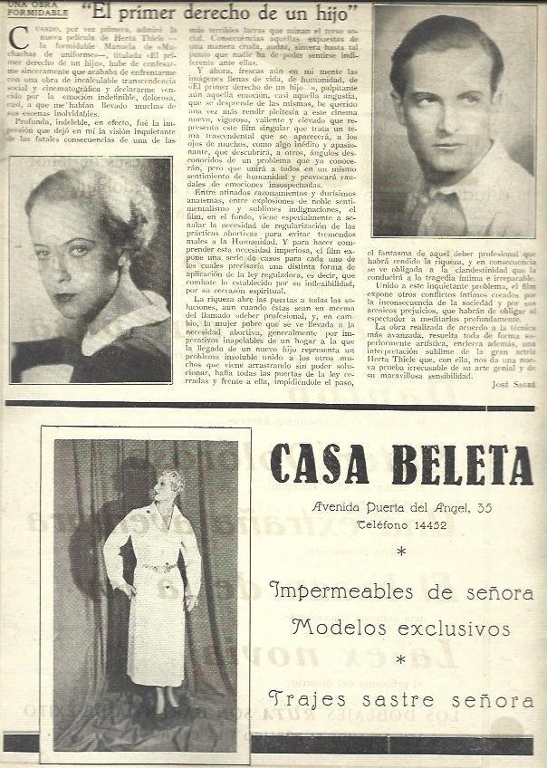 LAMINA 32472: Publicidad de Casa Beleta de Barcelona