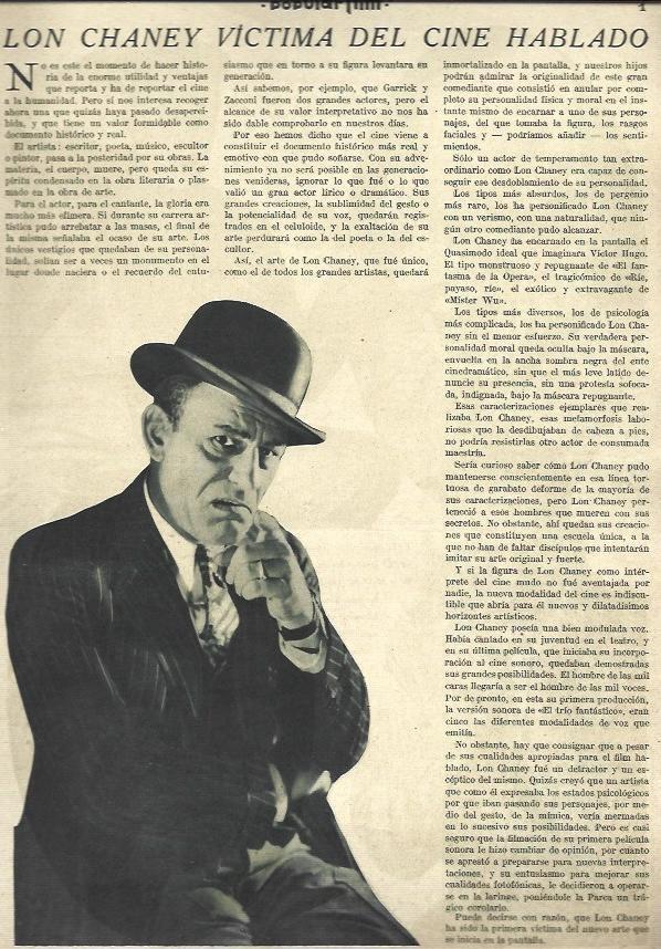 LAMINA 32480: Lon Chaney