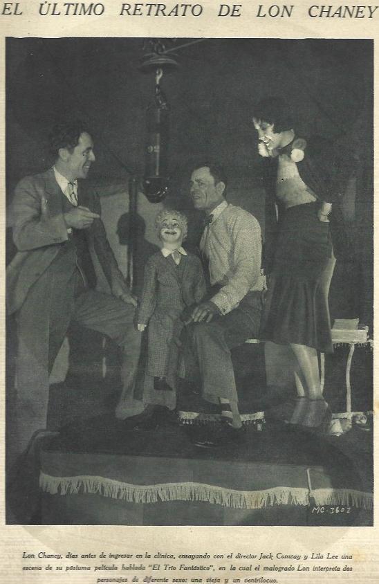 LAMINA 32481: Lon Chaney en un ensayo de El Trio Fantastico