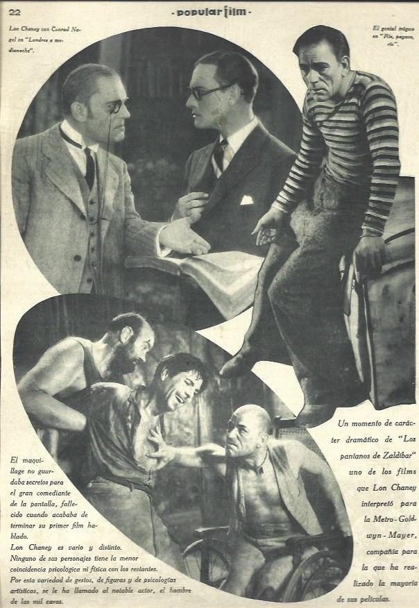 LAMINA 32482: Lon Chaney en diferentes peliculas