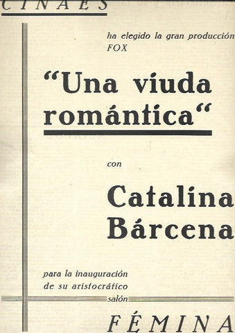 LAMINA 32450: Anuncio de Una viuda romantica