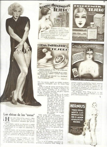 LAMINA 32459: Pagina de publicidad de cosmeticos