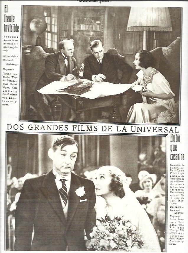 LAMINA 32460: Escenas de El frente invisible y Hubo que casarlos