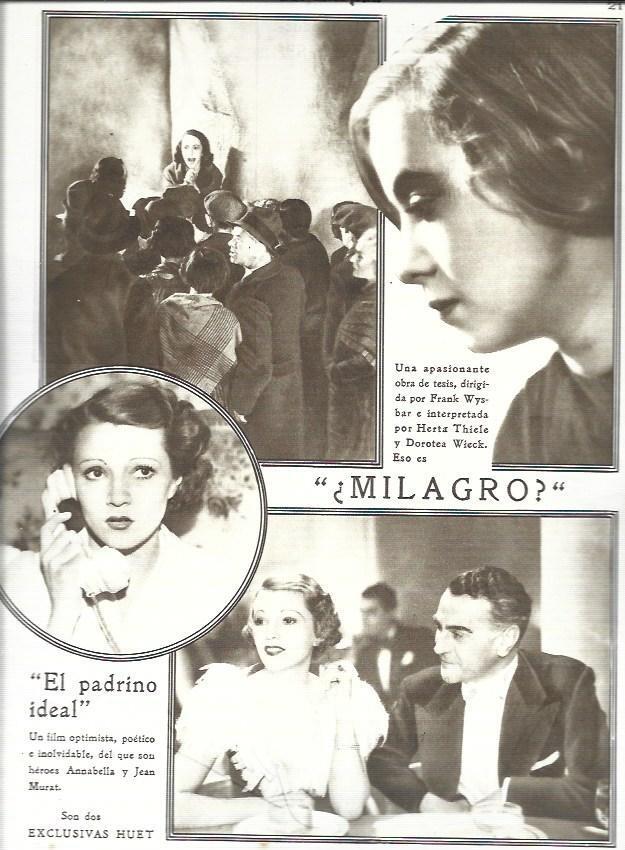 LAMINA 32464: Herta Thiele y Dorotea Wieck en ¿Milagro?