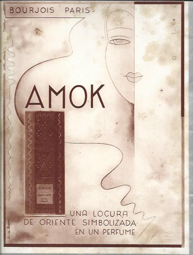 LAMINA 32522: Publicidad de Amok de Bourjois