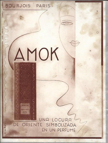 LAMINA 32522: Publicidad de Amok de Bourjois