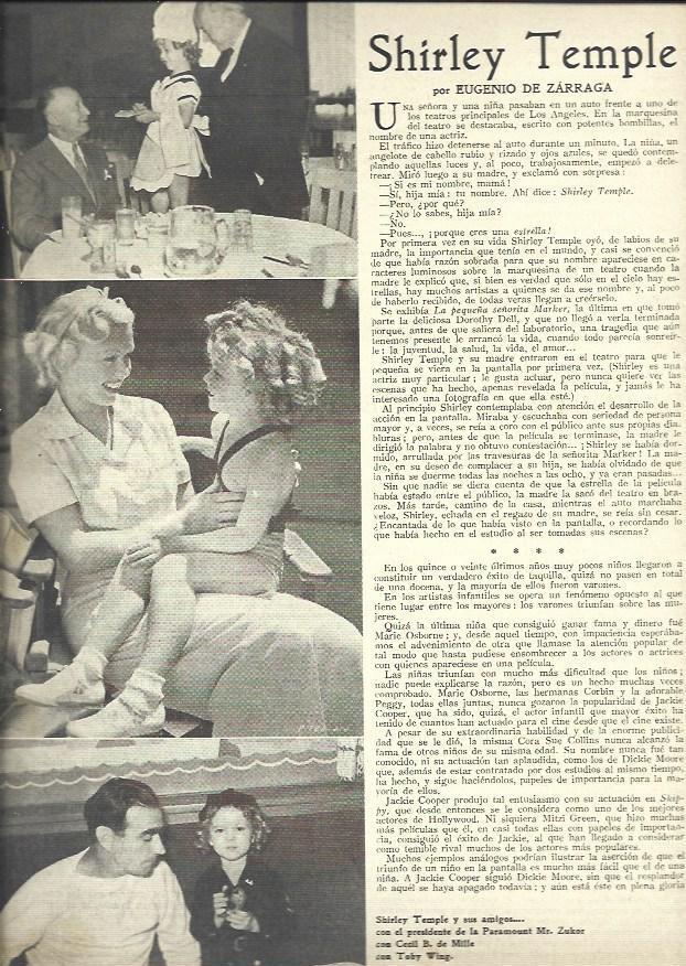 LAMINA 32489: Shirley Temple por Eugenio de Zarraga