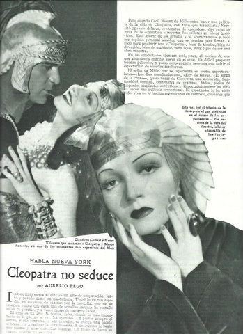 LAMINA 32503: Claudette Colbert como Cleopatra