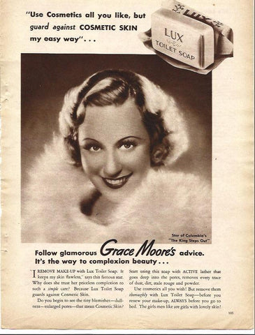 LAMINA 32086: Grace Moore en publicidad de Lux