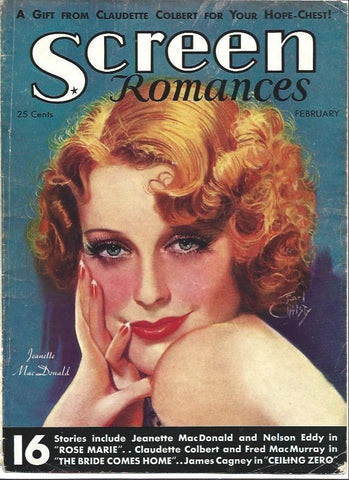 LAMINA 32096: Jeannette Mac Donald en la portada de Screen Romances
