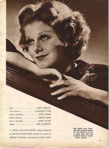 LAMINA 32069: Jean Harlow