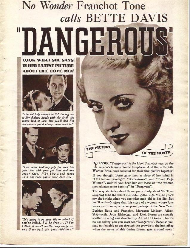 LAMINA 32098: Bette Davis en Dangerous