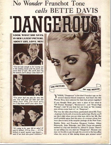 LAMINA 32098: Bette Davis en Dangerous