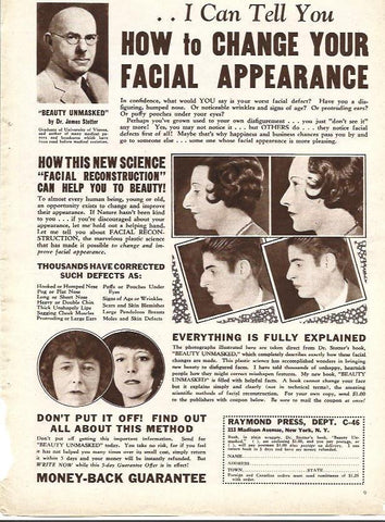LAMINA 31987: Publicidad del libro Beauty Unmasked