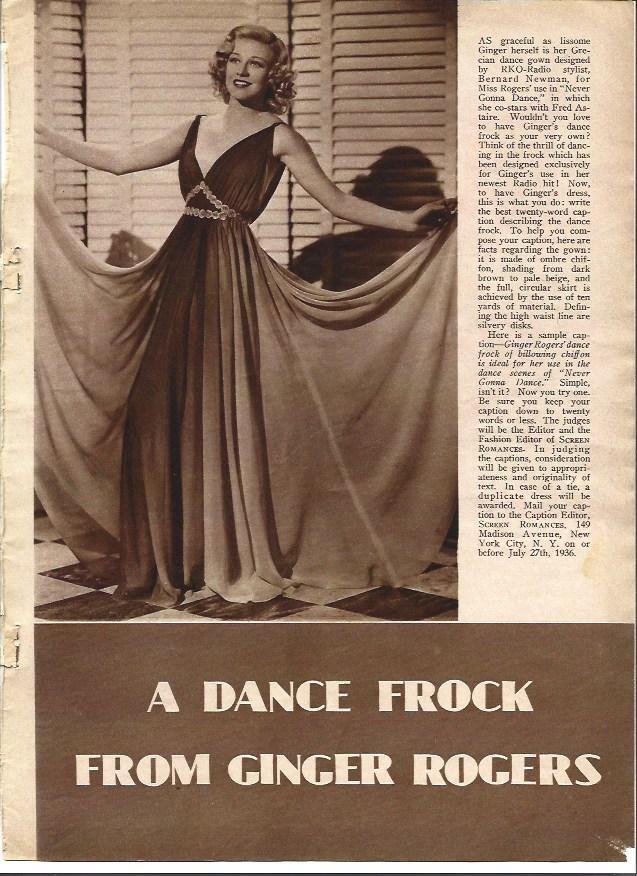 LAMINA 32049: Ginger Rogers con vestido de Grecia