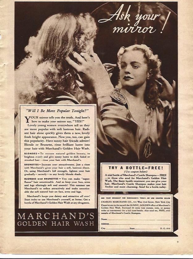 LAMINA 32041: Marchand's Golden Hair Wash, publicidad