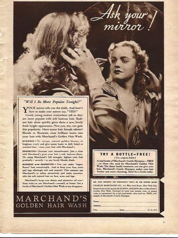 LAMINA 32041: Marchand's Golden Hair Wash, publicidad