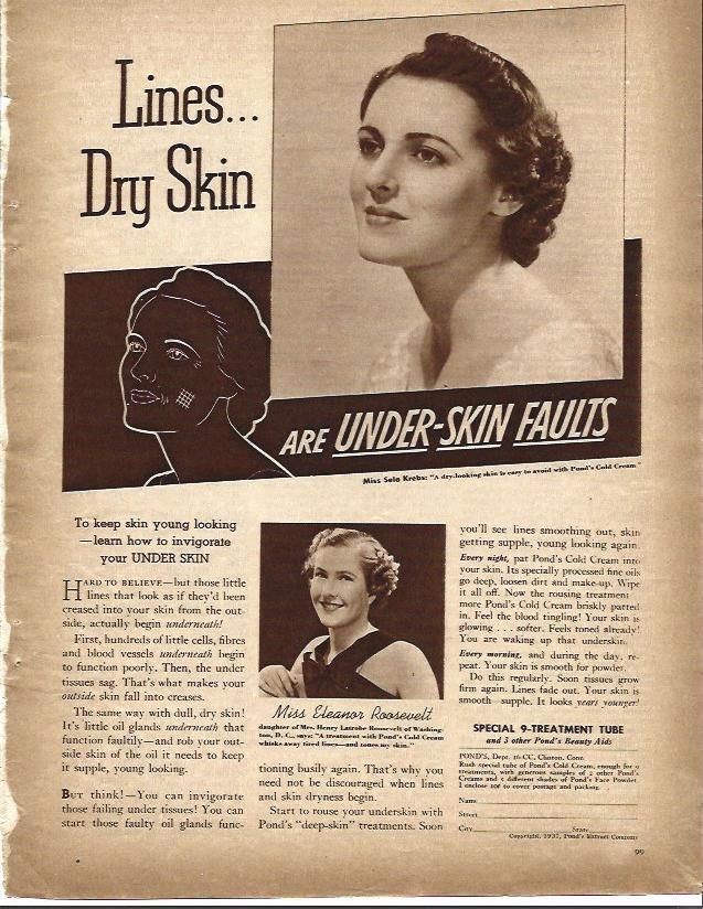 LAMINA 32029: Eleanor Roosevelt en publicidad de Special 9-Treatment Tube