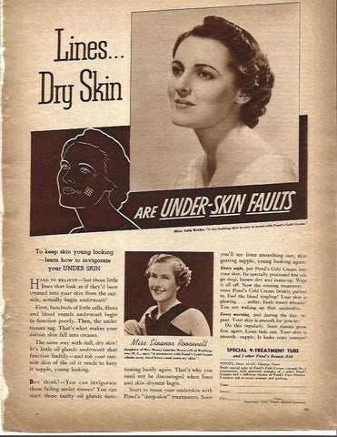 LAMINA 32029: Eleanor Roosevelt en publicidad de Special 9-Treatment Tube