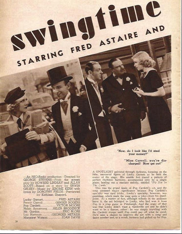 LAMINA 32217: Swingtime con Fred Astaire y Ginger Rogers