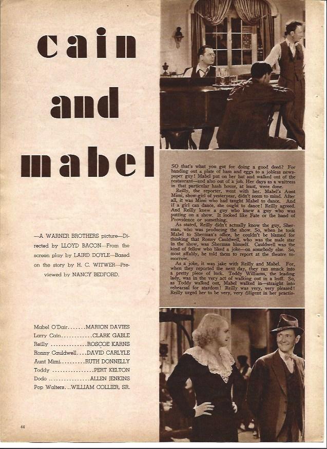 LAMINA 32229: Escenas de Cain and Mabel