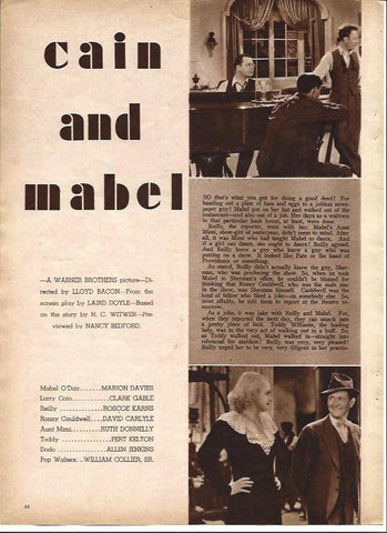 LAMINA 32229: Escenas de Cain and Mabel