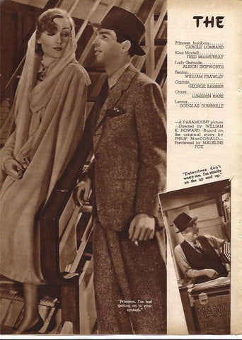 LAMINA 32283: Carole Lombard en The Princess come across