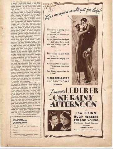 LAMINA 32272: Cartel de la pelicula One Rainy Afternoon