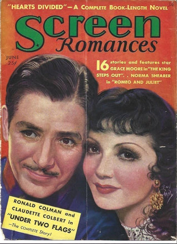 LAMINA 32268: Ronald Colman y Claudette Colbert en portada de Screen Romances