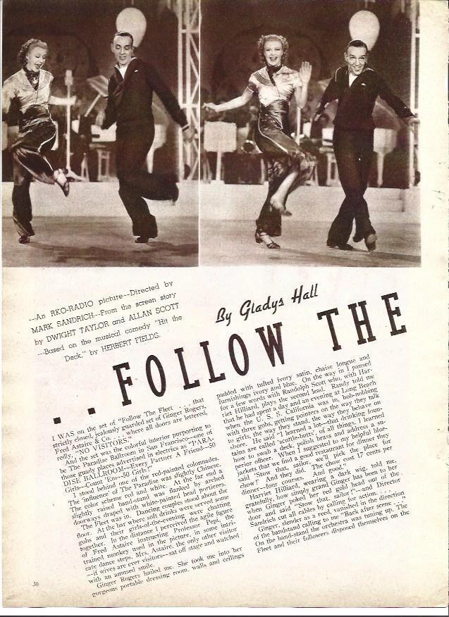 LAMINA 32167: Escenas de Follow the Fleet con Astaire y Rogers